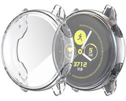 Screen protector - Geschikt voor Samsung Galaxy Watch Active2 - 44 mm - Full Cover Hard Case / Beschermend Hoesje - Transparant