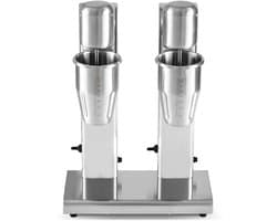 HCB® - Professionele Horeca Milkshakemixer - dubbel - 2 x 750 ml - RVS / INOX Milkshakemaker - 17x35x52 cm (DxBxH) - 6 kg - 9870