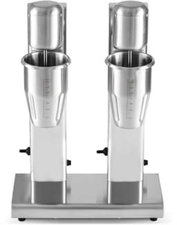 HCB® - Professionele Horeca Milkshakemixer - dubbel - 2 x 750 ml - RVS / INOX Milkshakemaker - 17x35x52 cm (DxBxH) - 6 kg - 9870 — thumbnail 1