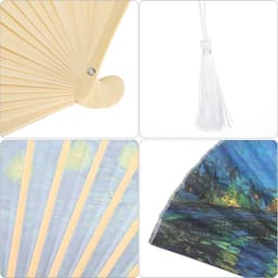 Opvouwbare Handventilator Set met Bloemenprint voor Dansen en Decoratie — thumbnail 2