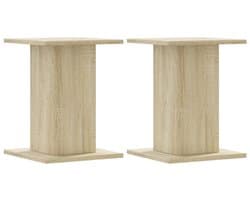 vidaXL - Speakerstandaards - 2 - st - 30x30x40 - cm - bewerkt - hout - sonoma - eiken