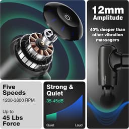 Massagepistool voor Diepe Spiermassage - 3200 RPM, Draadloos met USB-C Opladen — thumbnail 4