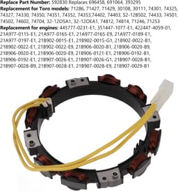 Alternator Coil 592830 - KIMISS Alternator Charging Coil - Toro Modellen 71286 71427 71429 30108 30111 - Aanpassingssets - Grasmaaier - Andere Accessoires — thumbnail 4