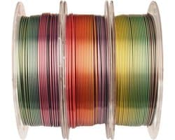 Glanzend Zijde Multicolor Regenboog PLA Filament 1.75mm Metallic 3D Printer Materiaal - 1.5kg Bundel
