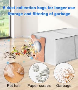 20-delige accessoireset voor Eufy Omni C20, reserveonderdelenset voor eufy Omni C20, 1 hoofdborstel, 4 filters, 4 zijborstels, 4 doeken, 6 stofzakken, 1 kleine reinigingsborstel — thumbnail 4