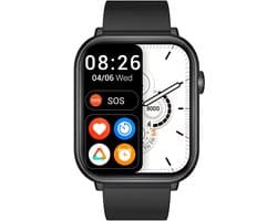 Manike QX7 Pro Smartwatch – 1,85 inch HD Display - Hartslag & Bloeddrukmeting - SpO₂ - Slaaptracking - Multisport - IP68 Waterdicht - 7 Dagen Batterij - Android & iOS Compatibel - Meldingen - Stappenteller - Sporthorloge - Activity Tracker