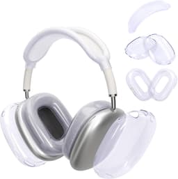 kwmobile 3-in-1 Hoofdtelefoonhoes voor Apple AirPods Max Hoesje - 360° TPU-hoes voor hoofdtelefoon - transparant / lavendel — thumbnail 2