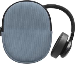 kwmobile headset case geschikt voor JBL Tune 600 / 500BT / 510BT / 450 hoes - 22,5 x 17 cm - Koptelefoon cover met rits - Neopreen en ribfluweel - In vintage blauw — thumbnail 1