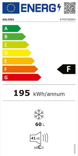 RFWR® Compacte Vrijstaande Diepvriezer - Tafelmodel 60L met Energieklasse F — thumbnail 5