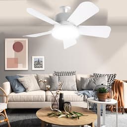 RFWR® Plafondventilator met Verlichting en Afstandsbediening - 6 Snelheden, Omkeerbare Rotatie, Stille Motor voor Woonkamer en Slaapkamer — thumbnail 1