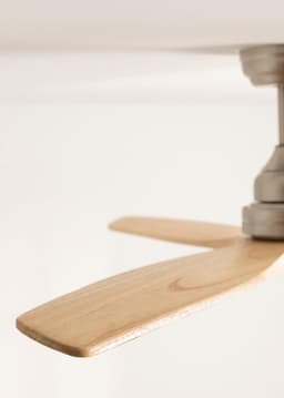 RFWR® Plafondventilator met Natuurlijke Houten Bladen | Stille 3-Snelheden Ventilator met Afstandsbediening | Ideaal voor tot 20 m2 — thumbnail 4