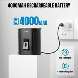 RFWR® Draagbare Ventilator met Koelende Nebel en 5 Snelheden voor Camping en Outdoor Activiteiten — thumbnail 4
