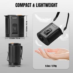 RFWR® Draagbare Ventilator met Koelende Nebel en 5 Snelheden voor Camping en Outdoor Activiteiten — thumbnail 5