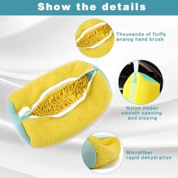 Allecto Plus - Shoe Waszak voor Wasmachine - Sneakers - Gele Schoen Waszak - Premium Kwaliteit - Herbruikbaar - Duurzaam - Rits - Schoonmaak Wastas - Trainer Sneakers Reinigingszak. — thumbnail 3