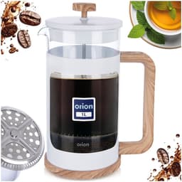 Cafetiere Glas WHITELINE 1 l - French Press Koffiezetapparaat - Koffiemaker - Koffie - Koffiepot - Theepot — thumbnail 5