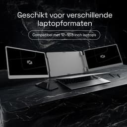 Screenmate® Flip Portable Monitor 15,6” - Draagbare Monitor met Beschermhoes - Extra Scherm Laptop - Draagbaar Beeldscherm - Grijs — thumbnail 5