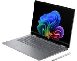 "HP OmniBook X FlipNGAI 14-fm0050nd NL Copilot+ PC Intel Core Ultra 5 226V Hybride (2-in-1) 35,6 cm (14"") Touchscreen 2K 16 GB LPDDR5x-SDRAM 512 GB SSD Wi-Fi 7 (802.11be) Windows 11 Home Blauw"