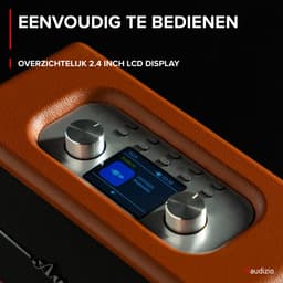 Retro speaker - Audizio Tune60 - Bluetooth speaker - Met afstandsbediening - 40W - Bruin — thumbnail 3