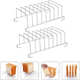2-delig toastrek, airfryer, broodrek, airfryeraccessoires, kabelrek, grill voor op het fornuis — thumbnail 2