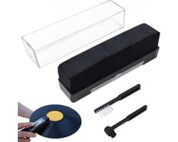 Platenborstel Premium 2 in 1- Premium Platenborstel + Naaldborstel - Antistatisch - Platenreiniger - Schoonmaakset voor Vinylplaten - LP Borstel - Soft Brush Record Brush Antistatische Plaatborstel Van Carbon