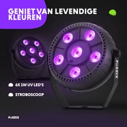 Blacklight met Ingebouwde Accu - Fuzzix PLP14 - Disco Feestverlichting - 6 leds — thumbnail 3
