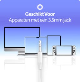 Gaming Oortjes met draad - Haakse 3,5mm Jack Aansluiting - In Ear Oordopjes met microfoon - Ingebouwde afstandsbediening - Zwart — thumbnail 3