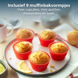 Philips Ovenschaal & Bakblik Airfryer Accessoire - HD9956/00 - Geschikt voor Philips - Bakset met 9 muffinvormen — thumbnail 7