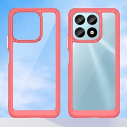 Allecto Plus - Clear Case voor Honor X8a - Zacht TPU + Harde PC - Rood - Schokbestendig - Krasbestendig - Slank Ontwerp — thumbnail 3