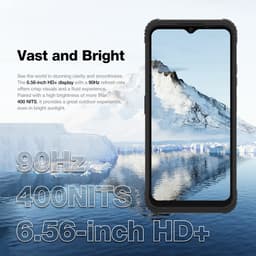M H Max – Robuuste Android 14 Smartphone met 10000mAh Batterij, 90Hz Display, 4G Dual SIM, 13MP Camera – IP69K – 128GB Opslag — thumbnail 3