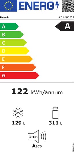Bosch - KGN492IAF - Serie 4 - Koel-vriescombinatie - Energielabel A - 203 x 70 cm - Extra breed - RVS - Total No Frost; Nooit meer ontdooien- Zeer stil - VitaFresh XXL 0°C: houd etenswaren langer vers met extra ruime vershoudlades. — thumbnail 3