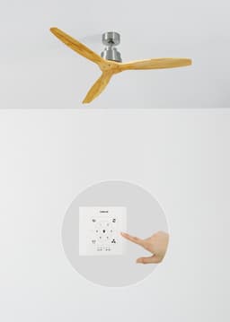 CREATE - Plafondventilator 40W silent Ø132 cm - Met Verlichting drie temperaturen - Met Afstandsbediening - 6 Snelheden - Timer - Zomer/Winter functie - Níkkel - WIND STYLANCE — thumbnail 5