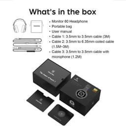 OneOdio Monitor 60 Zwart – DJ Koptelefoon – Over-Ear – Bedraad – 50 mm Neodymium Drivers — thumbnail 7
