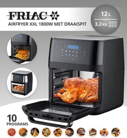 Hetelucht Friteuse/oven Airfryer XXL 1800W met Draaispit — thumbnail 4