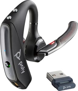 HP Poly Voyager 5200 – In Ear headset – Bluetooth – Mono – Zwart – Volumeregeling, Microfoon uitschakelbaar (mute), Bestand tegen — thumbnail 1