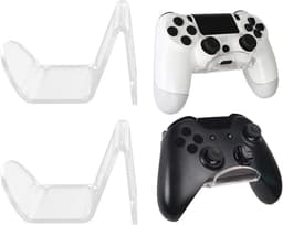 Wandhouder voor hoofdtelefoons - Set van 2 stuks - Zelfklevend en transparant - Acryl houder voor gaming-headsets en spelconsoles — thumbnail 1