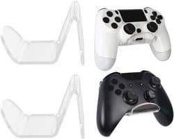 Wandhouder voor hoofdtelefoons - Set van 2 stuks - Zelfklevend en transparant - Acryl houder voor gaming-headsets en spelconsoles