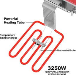 Professionele Elektrische Friteuse 8L met Temperatuurregeling 80-200°C voor Horeca — thumbnail 5