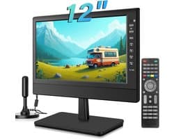 12 inch Draagbare Flatscreen Televisie met Digitale Tuner en Diverse Aansluitingen