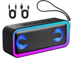 Waterdichte Draagbare Bluetooth Speaker | 24 Uur Speeltijd | Stereogeluid & Draadloze Koppeling