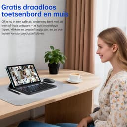 HOTWAV Pad 13 Pro - Tablet met toetsenbord + muis + stylus - Android-tablet - 10,1 inch - 120 Hz verversingssnelheid - 12+256 GB RAM/ROM - 6580 mAh-batterij - 13 MP-camera - 4G dual-sim - gezichtsherkenning - Grijs — thumbnail 3