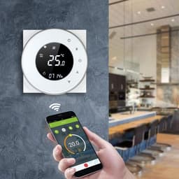 Draadloze Programmeerbare WiFi Thermostaat voor Gasboiler met LCD Touchscreen en Spraakbediening — thumbnail 4
