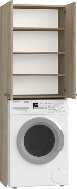 Kast Boven Wasmachine - Ruimtebesparend Opbergrek voor Wasmachine en Droger in Badkamer of Wasruimte — thumbnail 5