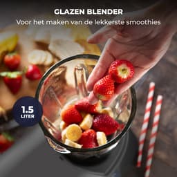 Fentic Keukenmachine – 2000W – Keukenrobot – Foodprocessor - 6,2L Mengkom – Incl. Vleesmolen, Blender en extra Accessoires – Antraciet — thumbnail 3