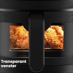 Airfryer - Hetelucht friteuse - 4 liter - 70 tot 200 graden - 1350 watt - Zwart — thumbnail 7