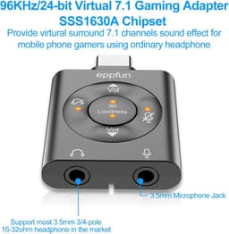 HiFi USB DAC Hoofdtelefoonversterker met 24bit/96kHz Hi-Res Audio en Microfooningang — thumbnail 2