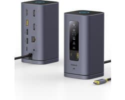 USB C Dockingstation met 3 Monitoren Ondersteuning, Krachtig Uitbreidingsstation voor Laptops