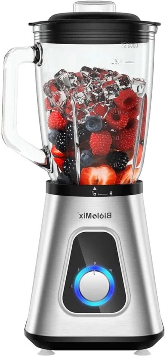 Biolomix - Multifunctionele Keukenmachine - 1.5L - 36000rpm - 240V - 1300W - Draagbare Juicer Blender - Persoonlijke Smoothie Mixer - Voedsel Chopper En Droge Molen - ABS - Wit — afbeelding 1