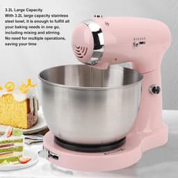 Keukenmixer 32 Liter - Keukenrobot Tafelmodel - Bakken En Mixen - Automatisch Ontwerp - 5 Snelheden - Roze — thumbnail 5