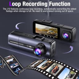 Dashcam 3-kanaals 1080P voor en binnen met auto — thumbnail 3