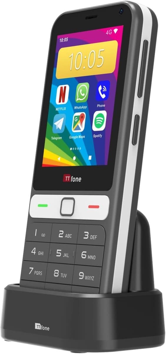 Eenvoudige Mobiele Telefoon - 4G Android Telefoon - Makkelijk Bellen - Touchscreen en Toetsenbord - 28 Inch Scherm — afbeelding 1